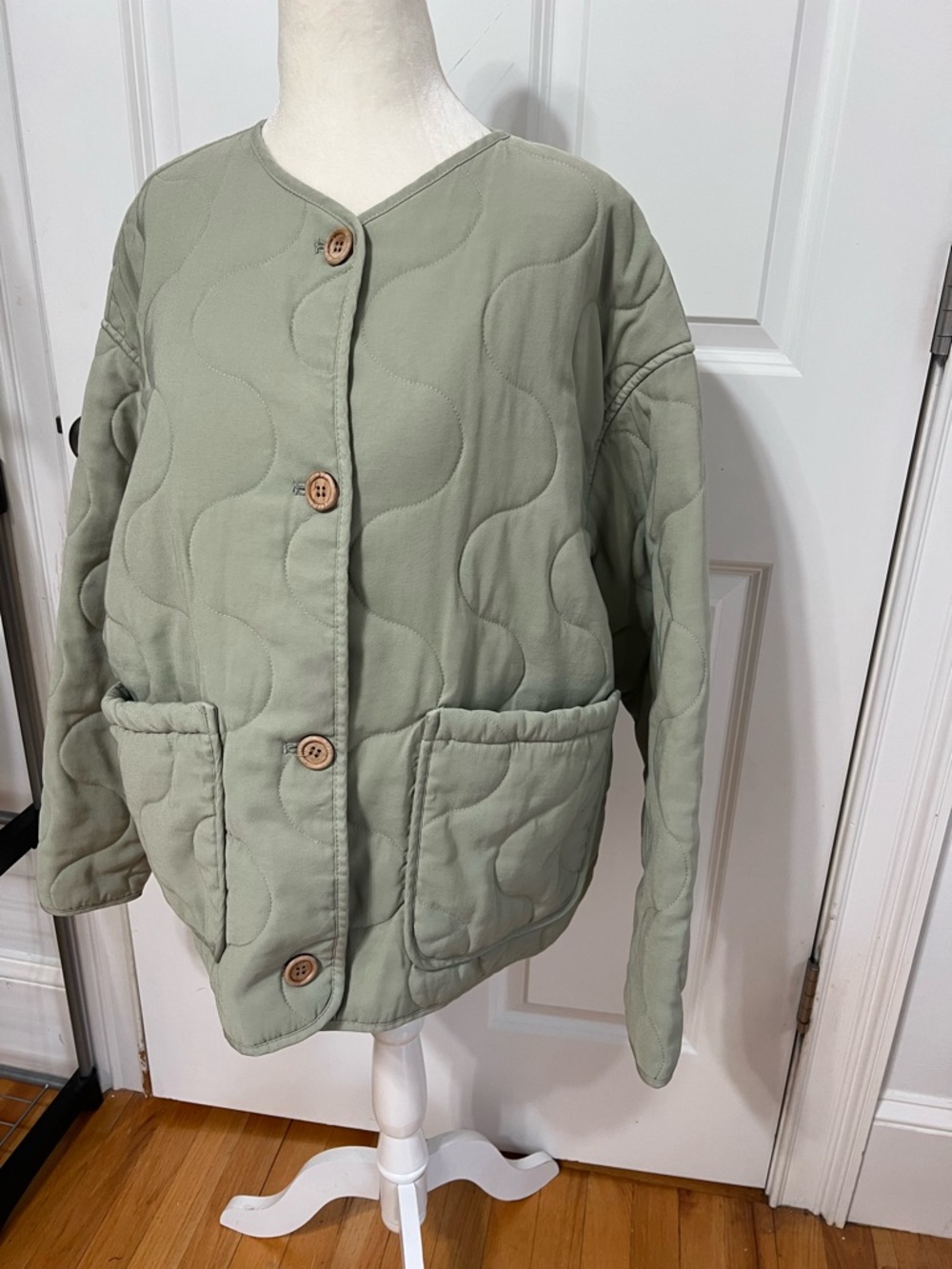 Quilted Jacket in Sage Green